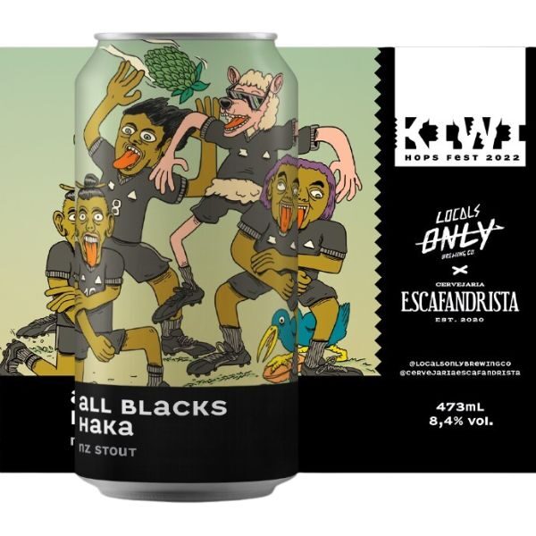 Cerveja Escafandrista e Locals Only All Black's Haka (New Zealand Imperial Stout) 350ml