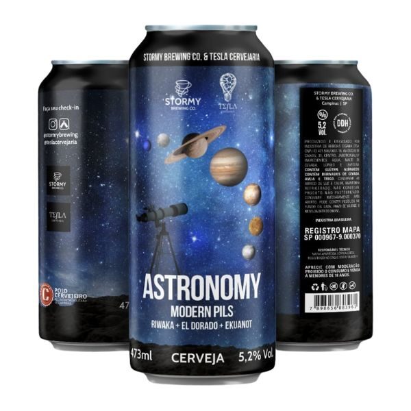 Cerveja Stormy e Tesla Astronomy (Modern Pils) 473ml