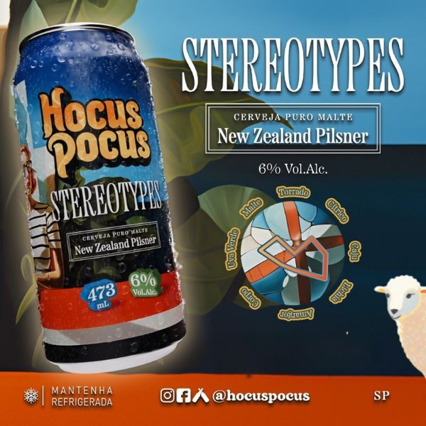 Cerveja Hocus Pocus Stereotypes (NZ Pils) 473ml