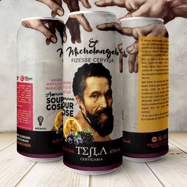 Cerveja Tesla Se Michelangelo Fizesse Cerveja (Smoothie Sour Gose) 473ml