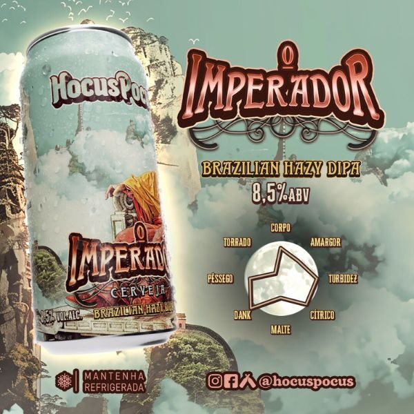 Cerveja Hocus Pocus O Imperador (Hazy Double IPA) 473ml