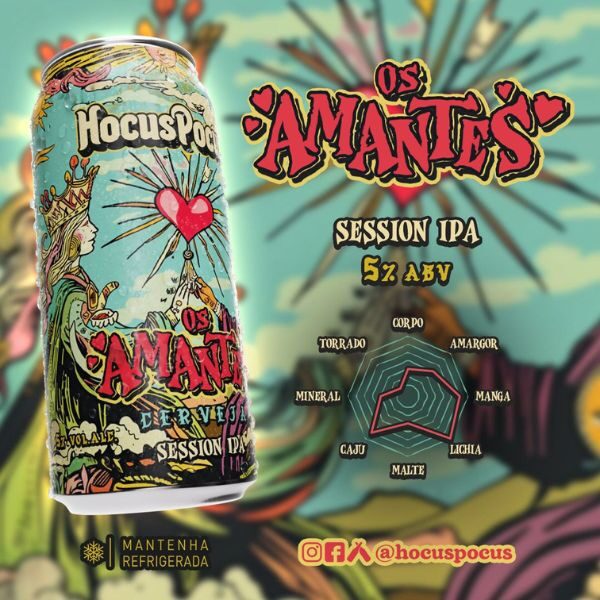 Cerveja Hocus Pocus Os Amantes (Session IPA) 473ml