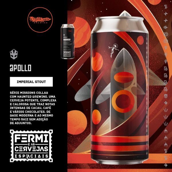 Cerveja Fermi e Haunted Apollo (Imperial Stout) 473ml