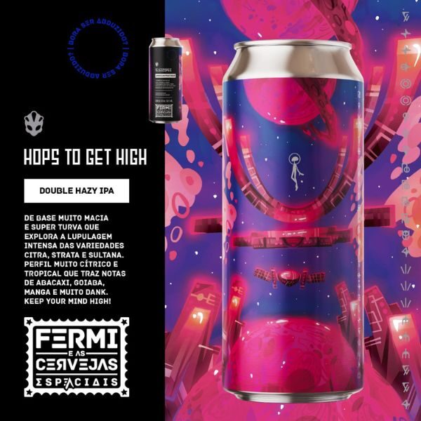 Cerveja Fermi Hops to get high (Double Hazy IPA) 473ml