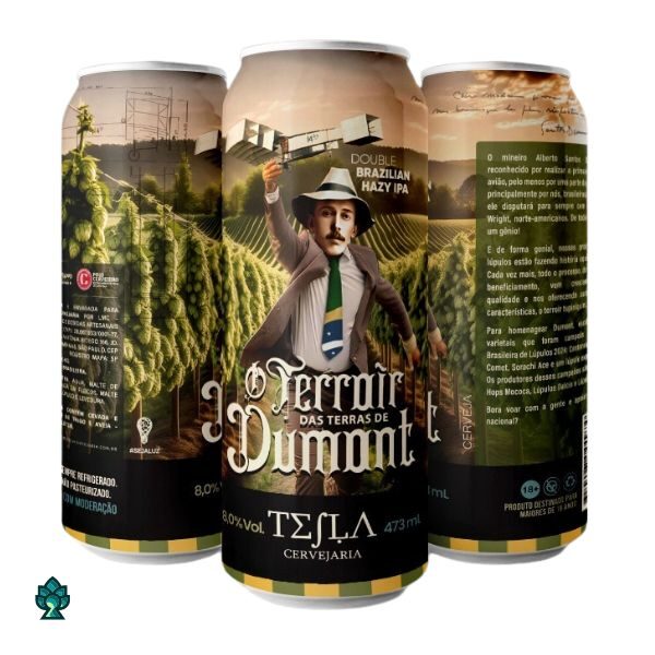 Cerveja TESLA O Terroir das terras de Dummont (Double Hazy IPA) 473ml