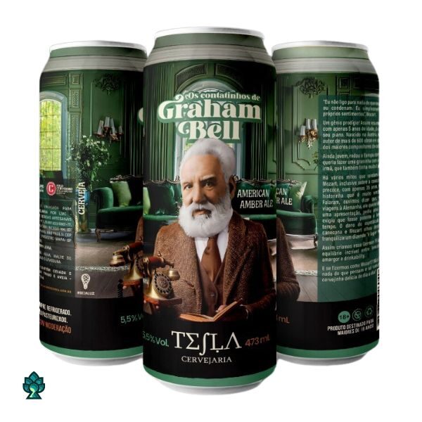 Cerveja TESLA Os Contatinhos de Graham Bell (Amber Ale) 473ml