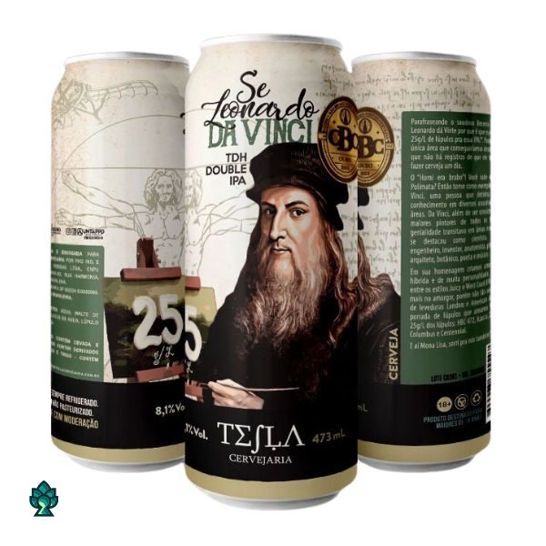 Cerveja TESLA Se Leonardo da Vinci (Double IPA) 473ml